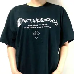 ギルダン RTHODOXY クロス Tシャツ L ブラック 黒 古着