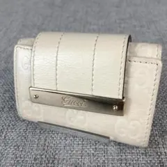 GUCCI★グッチ レディース 6連キーケース グッチシマ 本革 アイボリー