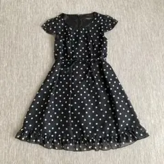 最終値下げ❣️COMME CA ISM 黒白ドット ノースリーブ 130A