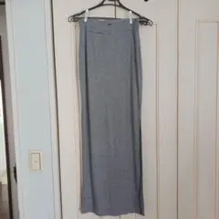 新品　グレー リブ編み タイトスカート