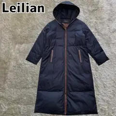 Leilian レリアン ダウンコート フード付き 中綿入り ブラック 黒 M