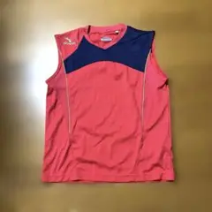 Mizuno ノースリーブシャツ 赤/ネイビー150