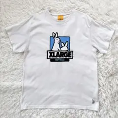 XLARGE×#FR2　コラボTシャツ　Box Logo 刺繍　ホワイト　L