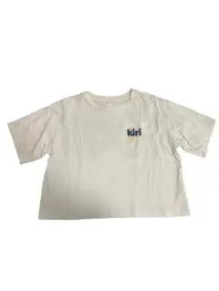 kiriロゴポケット付きホワイトTシャツ