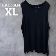入手困難！HALOGEN 【XL】ノースリーブトップス ブラック 海外ブランド