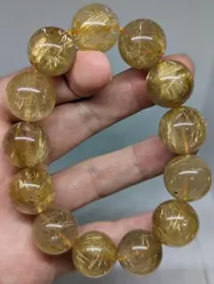 17-17.5mmゴールドタイチンルチルクォーツ