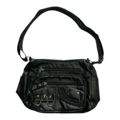archive Leather gimmick shoulder bag y2k