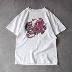 10s 染み込みプリント アニマル アニメ Tシャツ