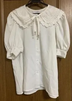 つけ襟ホワイトシャツ Mサイズ