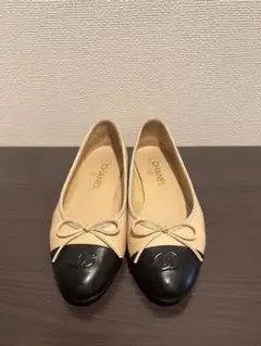 CHANEL バレリーナ ベージュ×ブラック