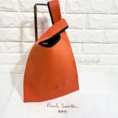 【未使用】ポールスミス ミニ トートバッグ グラフィックニット ピンク×オレンジ