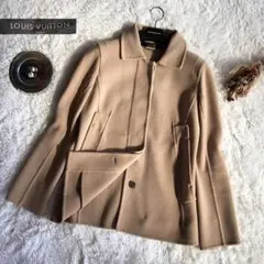 美品✨ルイヴィトン ショートコート 最高級カシミヤ混 ベージュ 34 イタリア製