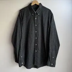 ボタンダウンシャツ ビンテージ 長袖 ポロラルフローレン チェック グリーン