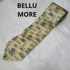BELLUMORE ベルモーレ 総柄デザイン シルク ネクタイ