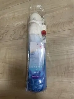 新品☆旅する喫茶×Wpc.雨傘 折りたたみビニール傘 ブルー青空のクリームソーダ
