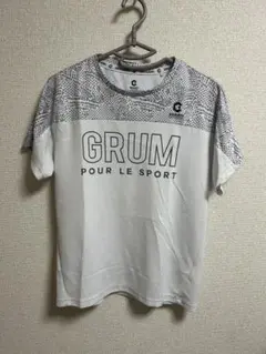 GIRAUDM スポーツ用 Tシャツ 半袖 ホワイト/グレー