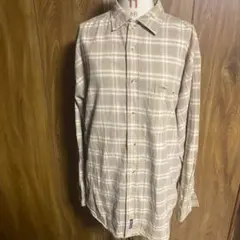 Timberland M 長袖シャツ ベージュチェック　古着