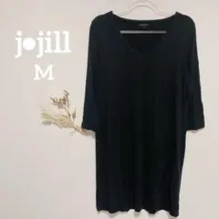 一点物✨海外 j•jill【M】ブラック Vネック チュニック 七分袖