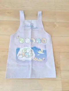 すみっこぐらし　子供用エプロン　パープル