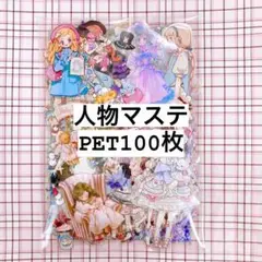 【在庫処分】海外 人物 マスキングテープ フレークシール100枚 PETのみ⑩