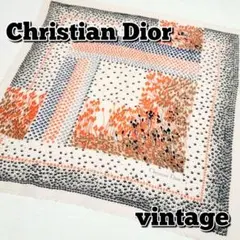 レア☆ヴィンテージChristian Dior カネボウ 花柄マフラー/ショール