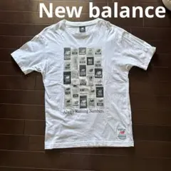 ニューバランス　Tシャツ　半袖　白　XS S 　綿　コットン　150〜160