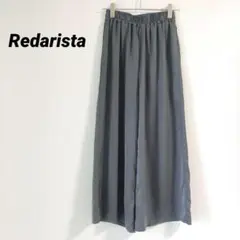 Redarista レディース　ガウチョパンツ　シンプル　脚長　グレー　M