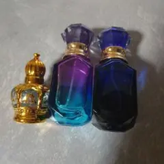 王冠型ガラスボトル 香水瓶 3本セット