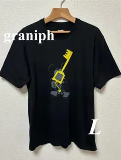 【graniph】キングダムハーツ 鍵が導く心のままに｜Tシャツ L ブラック
