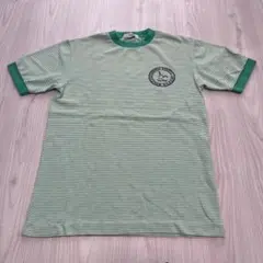 Troy Bros 緑 ストライプ Tシャツ Sサイズ y2k