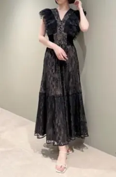 【未使用タグ付き】SNIDEL ラメプリーツドレス