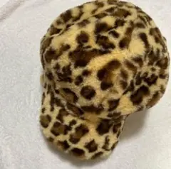 ヒョウ柄フライトキャップ フリース