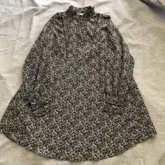 美品frea k's store 小花長袖チュニックブラウスF ハーフボタン