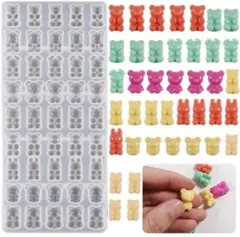 ミニベアシリコンモールド　レジン　デコレーション　モールド　熊　パーツ　装飾