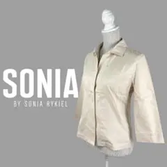 10T201☆ SONIA RYKIEL 薄手 ジャケット シャツジャケット M