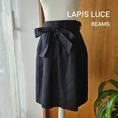LAPIS LUCE BEAMS リボン付きスカート ブラック 38サイズ