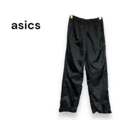 【アシックス】ジャージ　ウィンドブレーカー　パンツ　スポーツ　ジム　ブラック　M