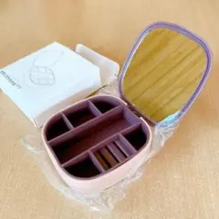 新品✨鏡付き　ジュエリーケース　ピンク