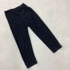 無印良品レギンスパンツ 裏起毛 シンプルブラック 無地L