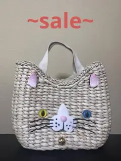 猫デザイン カゴバッグルートート
