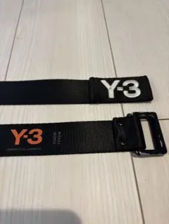 Y-3 ブラック ベルト ロゴ入り