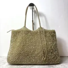 美品✨アンテプリマ トートバッグ 大容量 肩掛け シルバーゴールド A4