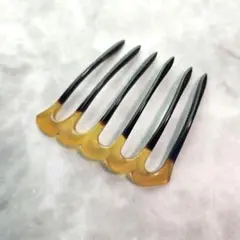 本鼈甲 櫛 かんざし べっ甲 簪 斑布 ばらふ 白甲 アンティーク 047