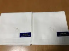 POLO RALPH LAUREN ホワイトハンカチ 2枚セット　新品未使用