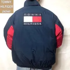 超希少 トミーヒルフィガー☆ダウンジャケット リバーシブル 古着 90s ax5