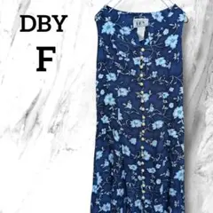 【DBY 】 100%レーヨン ノースリーブ　ワンピース　薄手　F　海外　US