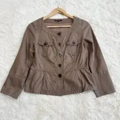 【最終価格】ニジュウサンク ソフトミリタリー ラウンドジャケット 40 カーキ