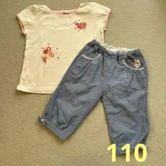 ミキハウス うさこTシャツ＆ハーフパンツ2枚セット
