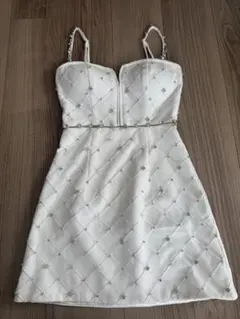 ROBE de FLEURS XS ホワイト Aライン ドレス