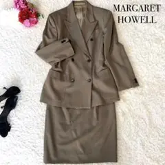 ✨美品・希少旧タグ✨マーガレットハウエル ダブル スーツ セットアップ カーキ